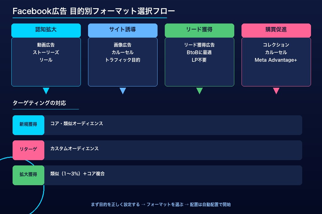 7-1. 目的とフォーマットの最適な組み合わせ｜種類選びの判断フロー