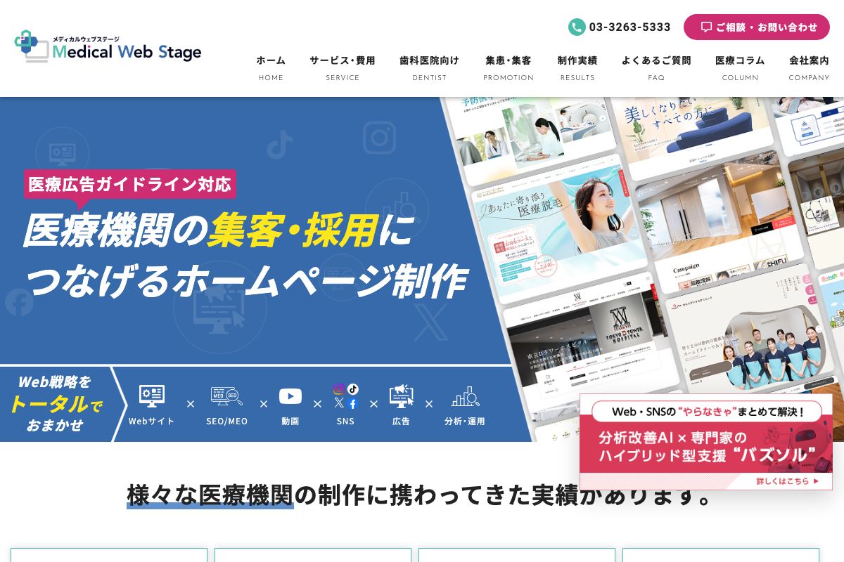 メディカルウェブステージの公式サイト