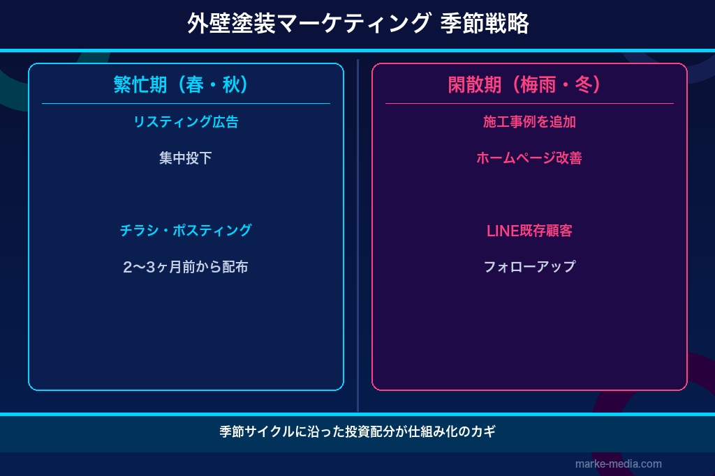 6-1. 繁忙期（春・秋）に集客予算を集中し閑散期は信頼構築に充てる