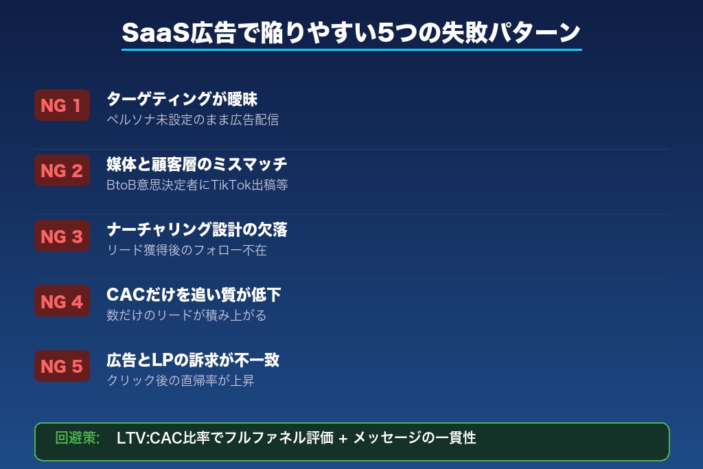 第5章 SaaS広告で陥りやすい5つの失敗パターンと具体的な回避策