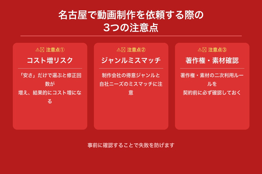 第4章 名古屋で動画制作を依頼する際の3つの注意点