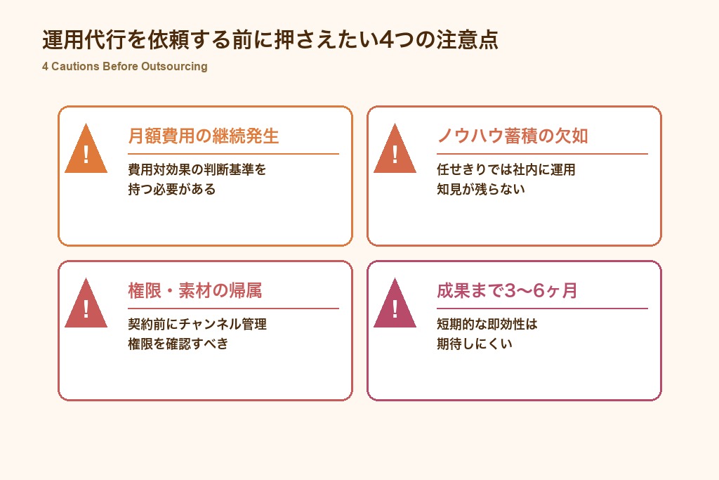 第4章 YouTube運用代行を依頼する前に押さえたい4つのデメリット・注意点