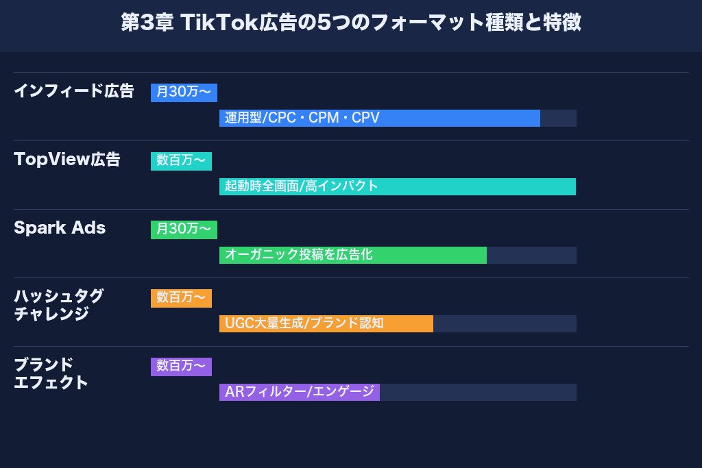 第3章 運用型・予約型の5フォーマット｜TikTok広告の種類と特徴