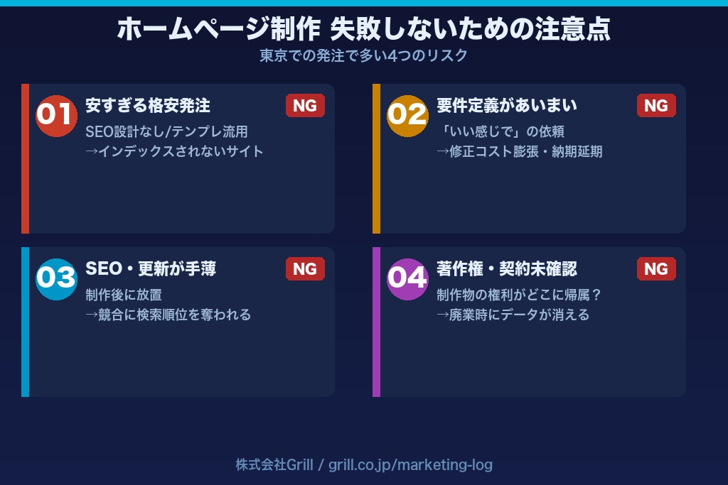 第6章 東京のホームページ制作で失敗しないための注意点4つ