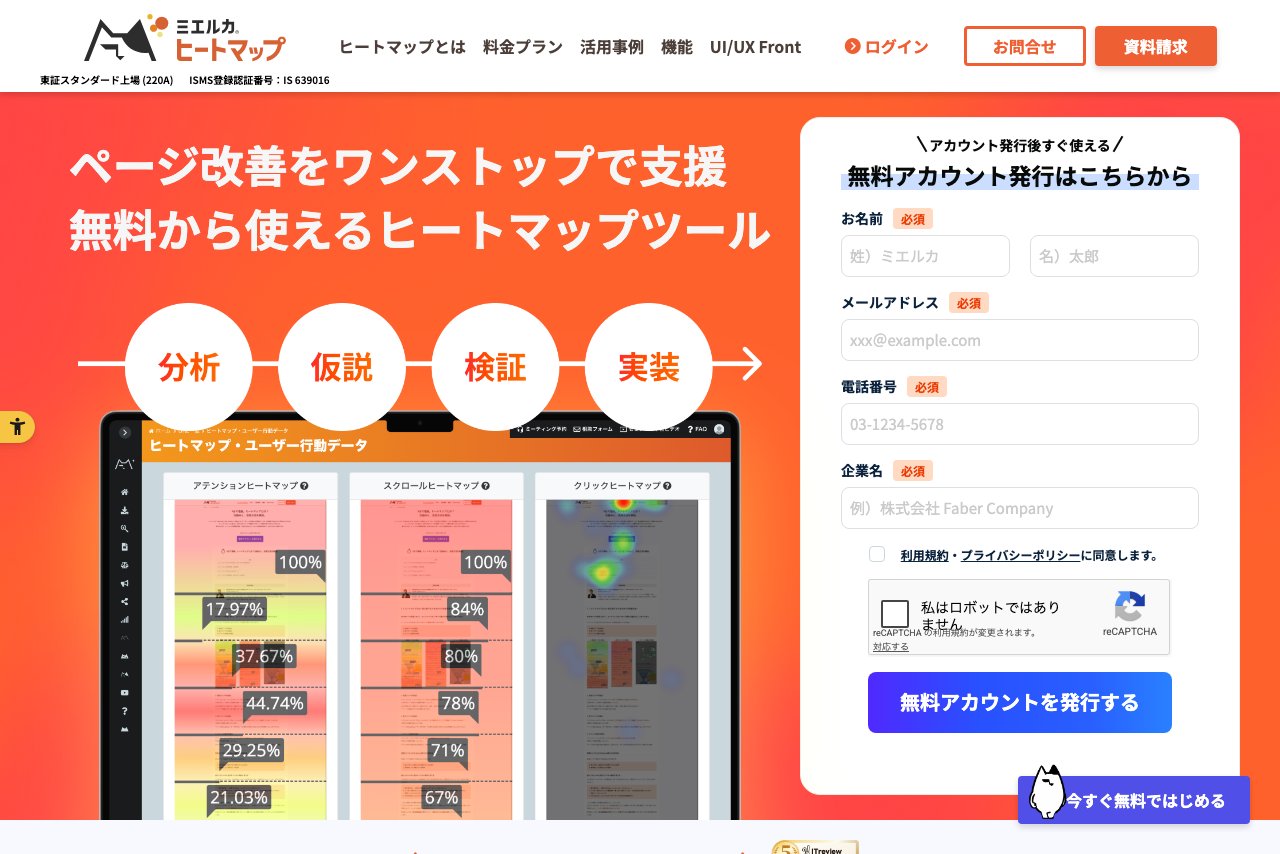 ミエルカヒートマップ
