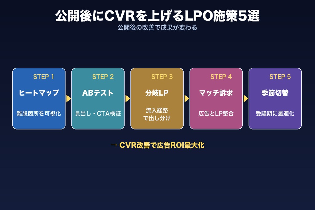 第9章 学習塾LPを公開後にCVRを上げるLPO施策5選