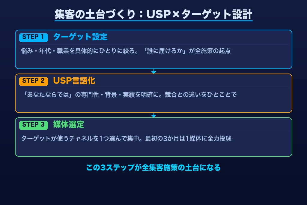第2章 集客の前にやるべき土台づくり｜USPとターゲット設計