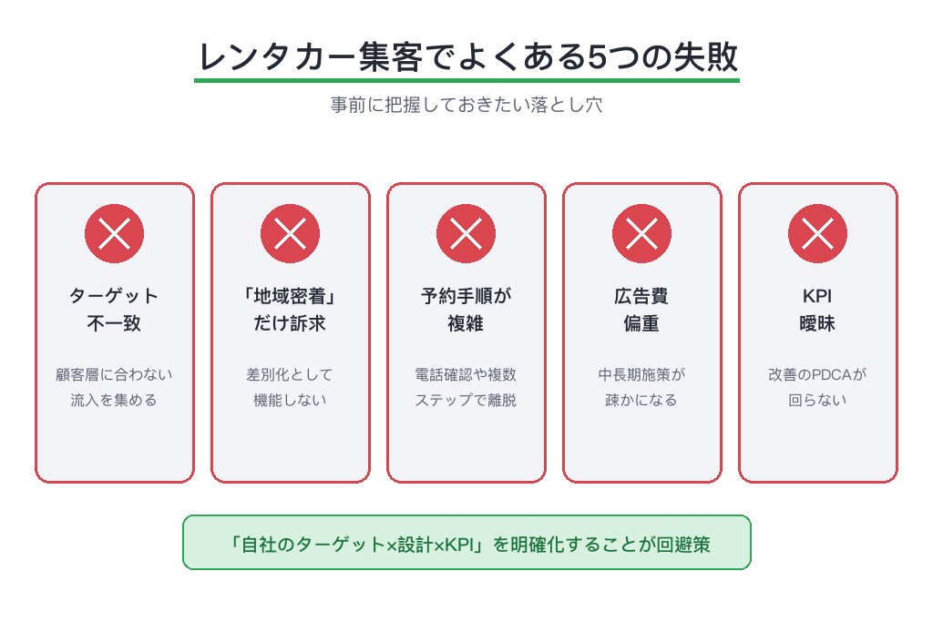 第5章 レンタカー集客でよくある失敗パターン5選と回避策