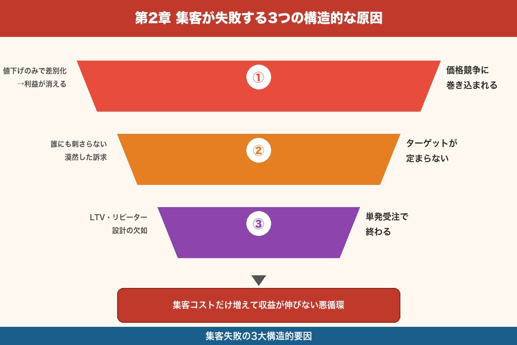 第2章 集客が失敗する3つの構造的な原因｜ハウスクリーニング業の現場から