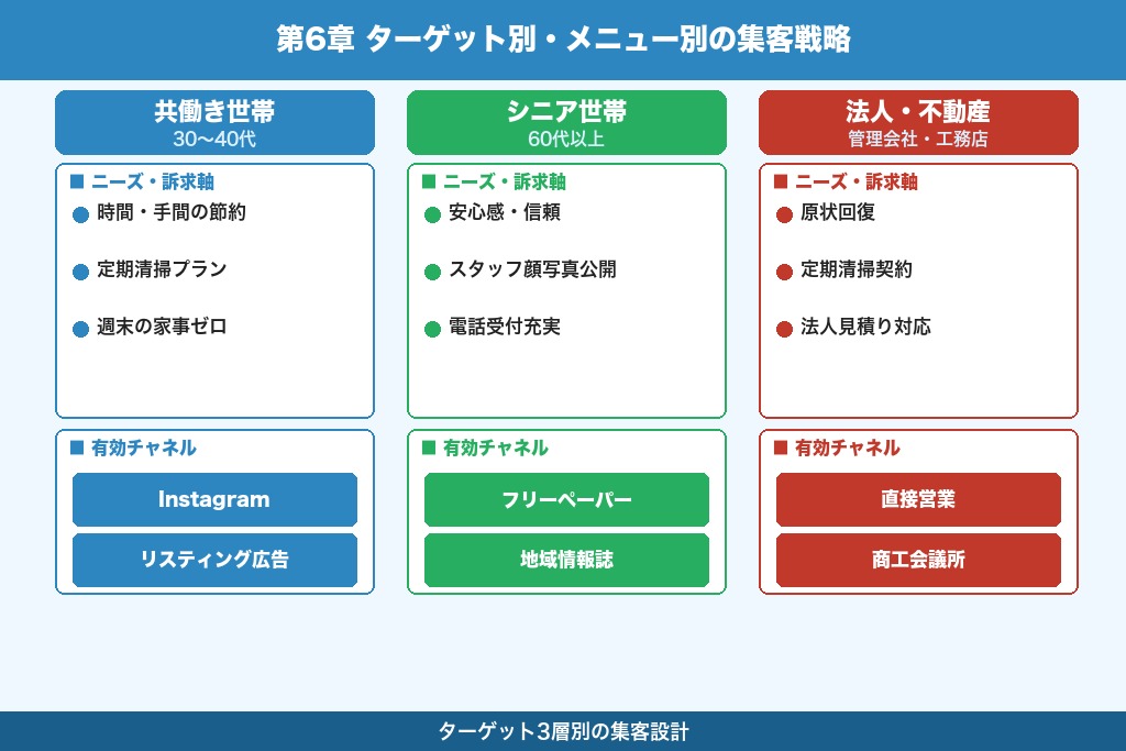 第6章 ターゲット別・メニュー別のハウスクリーニング集客戦略