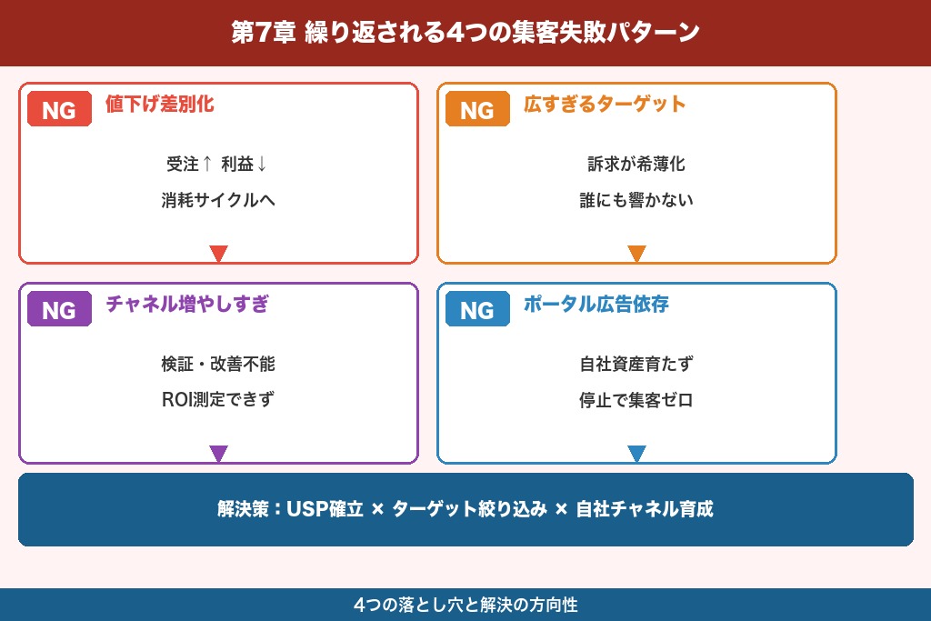 第7章 現場で繰り返される4つの失敗パターン｜ハウスクリーニング集客の典型例