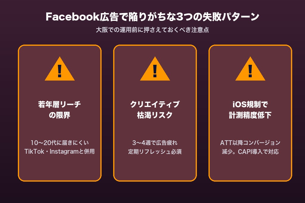 第7章 デメリットと注意点｜大阪のFacebook広告で陥りがちな失敗パターン