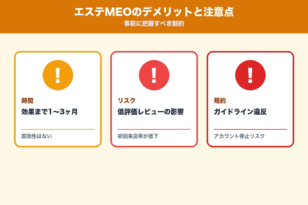 第3章 取り組む前に押さえたいエステMEOのデメリットと注意点