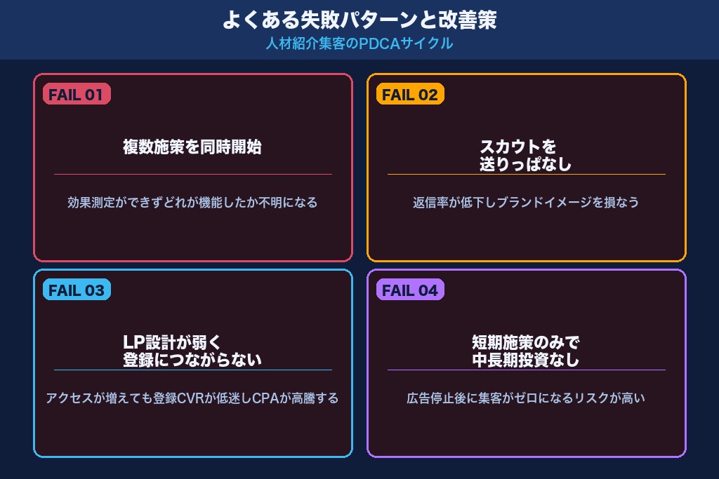 第10章 よくある失敗パターンと改善策|人材紹介集客のPDCAサイクル