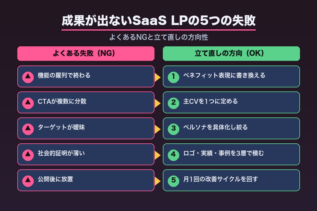第9章 成果が出ないSaaS LPに共通する5つの失敗と立て直し方