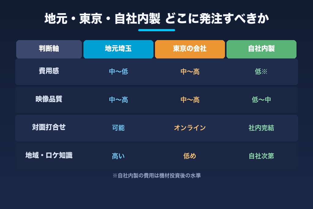 第5章 地元の制作会社と東京の会社、埼玉企業はどちらに発注すべきか