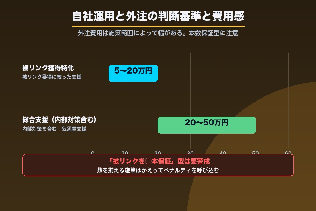 第11章 自社運用と外注はどちらが最適か|SEO外部対策の判断基準と費用感