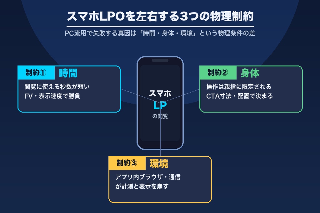 第1章 なぜスマホLPOはPC流用で失敗するのか｜CVRを左右する3つの物理制約
