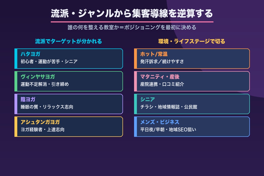 第2章 集客の起点になるヨガの流派・ジャンル別ポジショニング設計