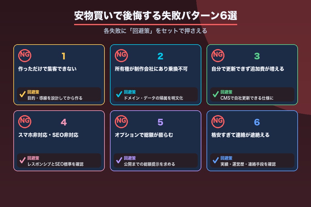 第5章 安物買いで後悔する格安ホームページの失敗パターン6選