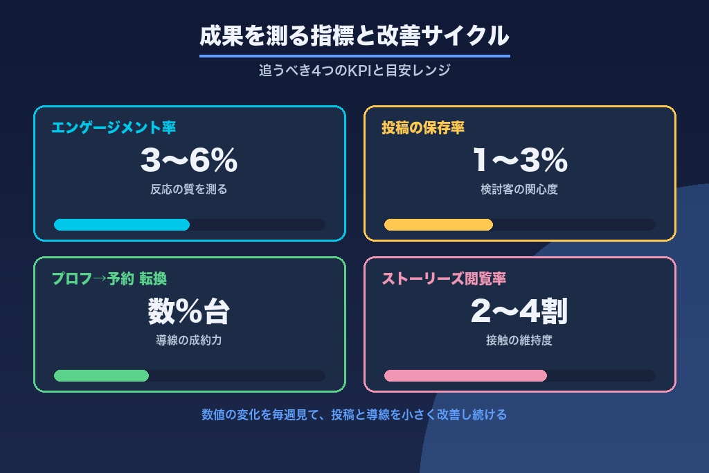 第9章 成果を測る指標と改善サイクル｜パーソナルジムのインスタ集客のKPIと分析