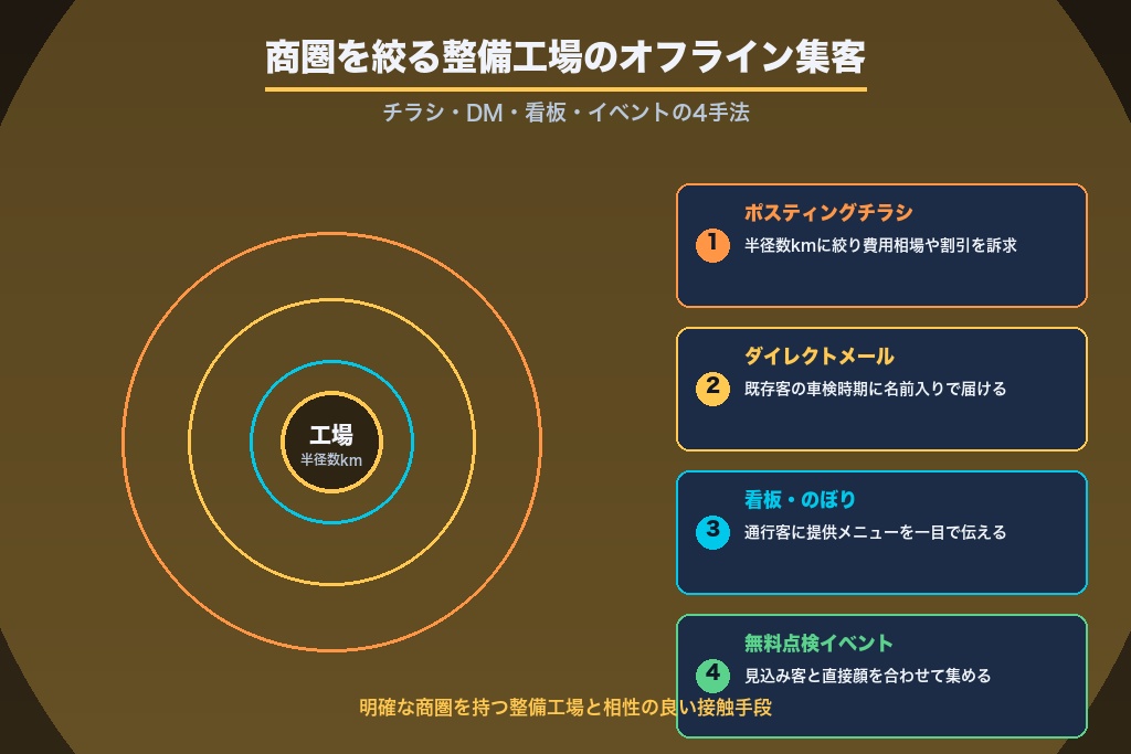 第5章 チラシ・DM・看板・イベントで広げる整備工場のオフライン集客
