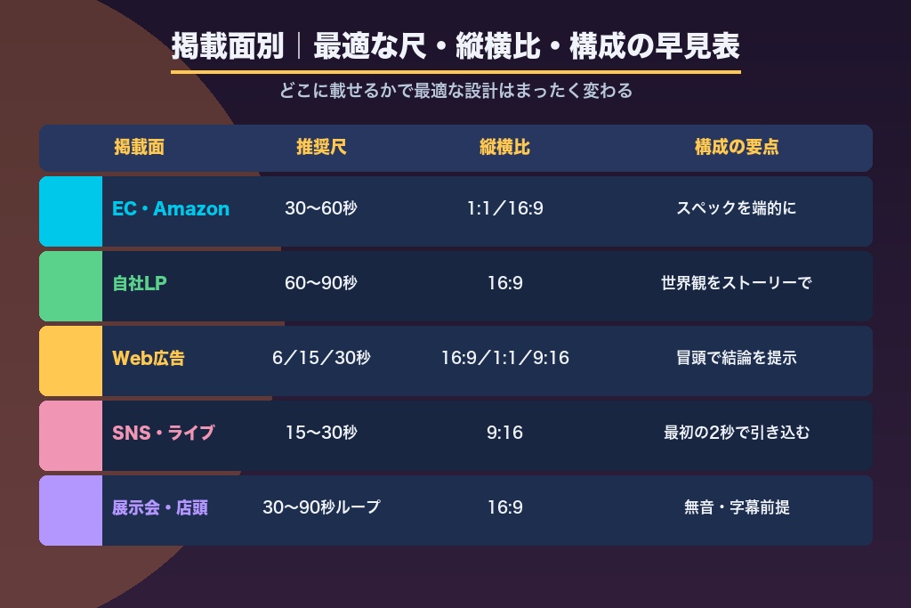 第2章 【掲載面別】商品紹介動画の最適な尺・縦横比・構成の設計