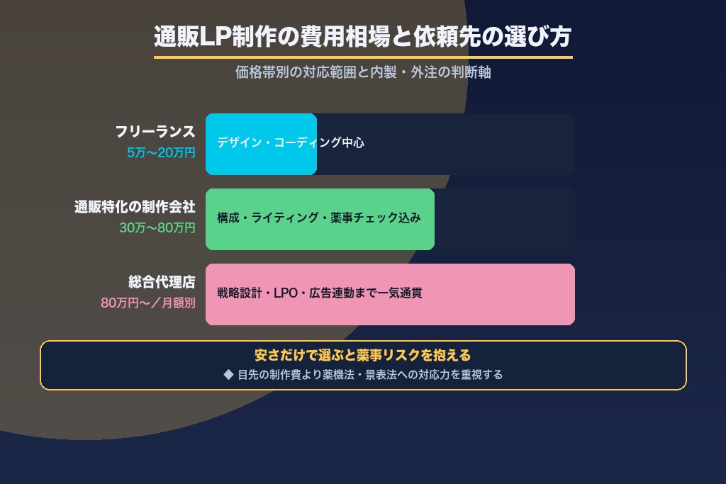 第11章 通販LP制作の費用相場と依頼先の選び方｜内製・外注・制作会社の判断軸