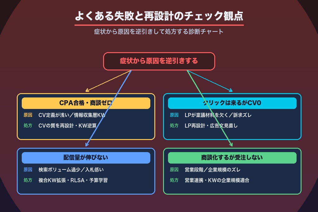 第9章 BtoBリスティング広告でよくある失敗と再設計のチェック観点