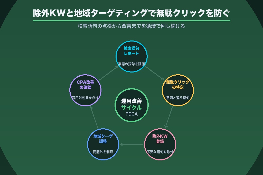 第8章 除外キーワードと地域ターゲティングで無駄クリックを防ぐ熊本の運用実務