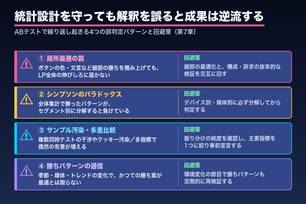 第7章 テスト結果を誤判定する落とし穴|早期停止・局所最適・セグメント逆転