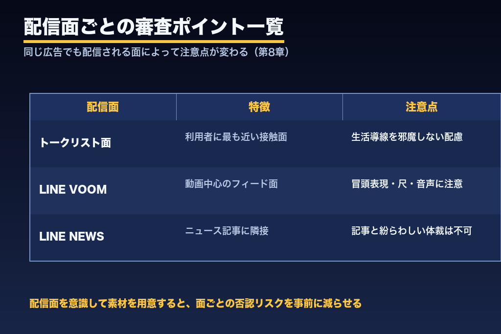 第8章 配信面ごとに異なる審査ポイント｜トークリスト等で制限される表現