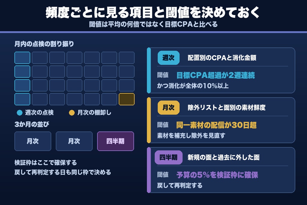 12-1. 週次で見るのは配置別の異常値だけ|配信面チューニングの最小ルーティン