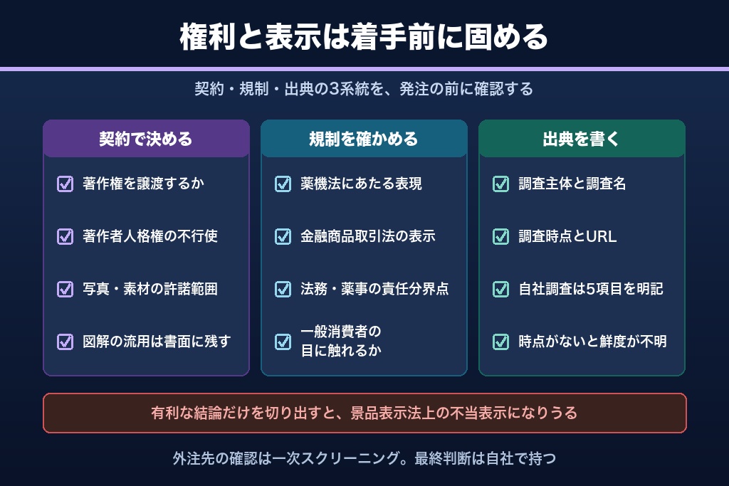 第10章 発注前に確認したい契約・権利・規制｜薬機法・景表法と調査データの扱い