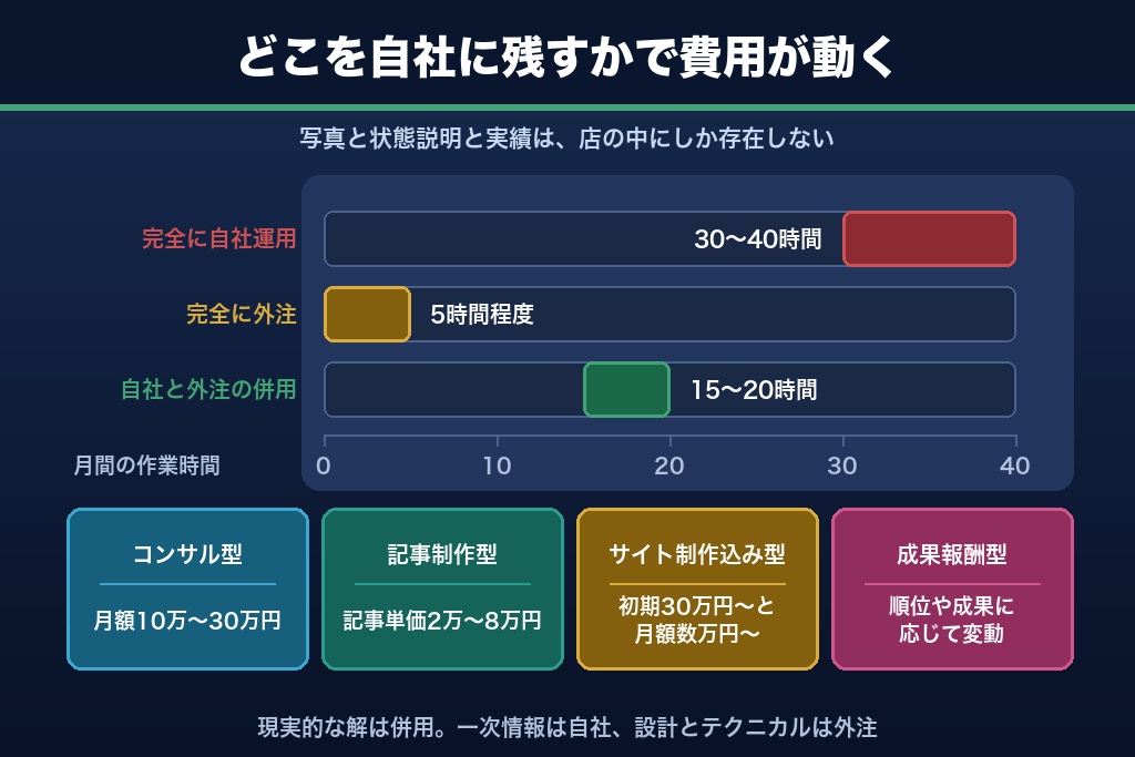 第10章 自社運用と外注の分岐点|リサイクルショップのSEO費用相場と依頼先の選び方