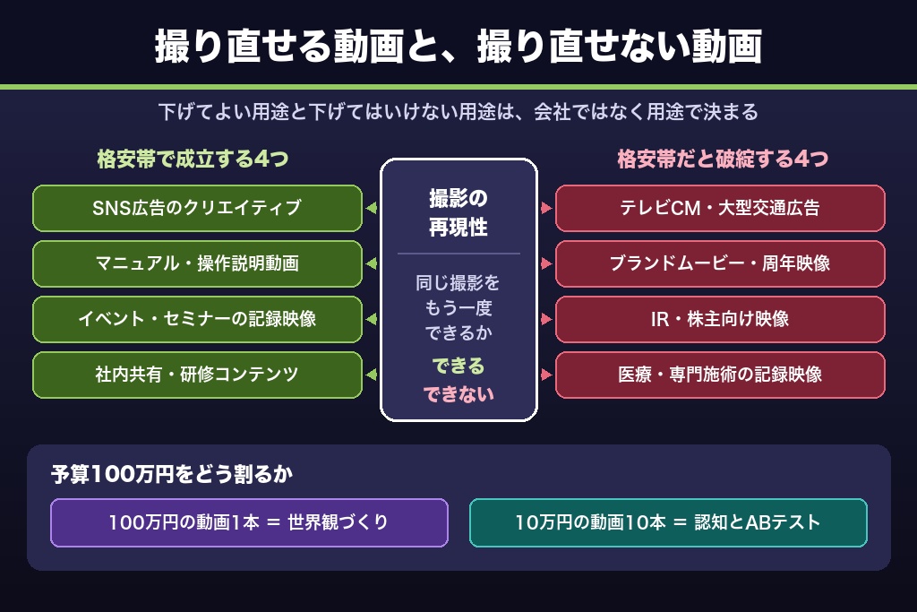 第5章 格安で足りる用途・足りない用途｜動画制作の予算を下げてよい境界線