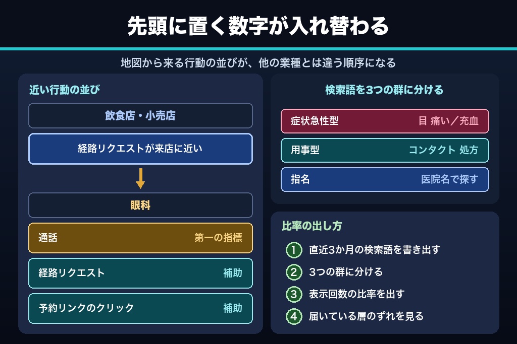 第12章 眼科MEOの成果をどう測るか|経路検索・電話・予約の3導線で見る指標設計