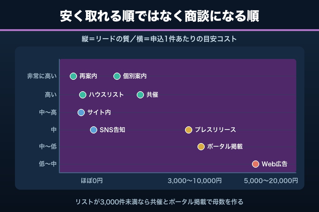 第4章 リードの質×コストで選ぶオンラインセミナーの集客チャネル9選