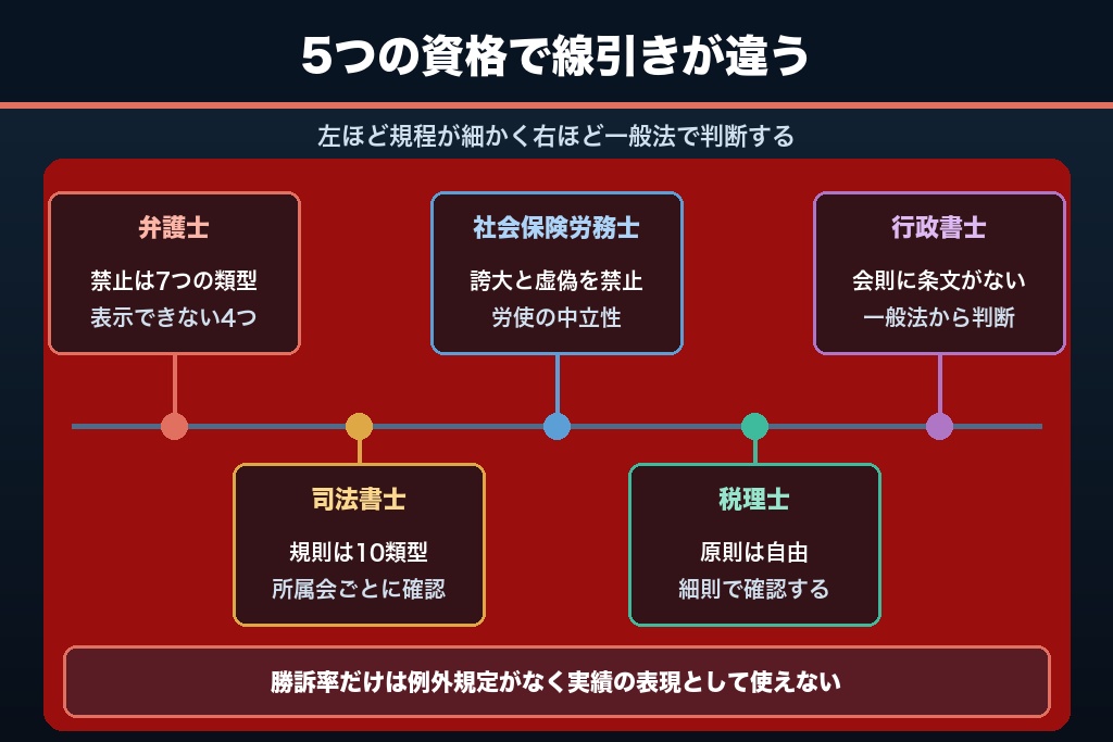 第2章 5資格で違う広告規制の境界線｜士業のweb集客で使える表現・使えない表現