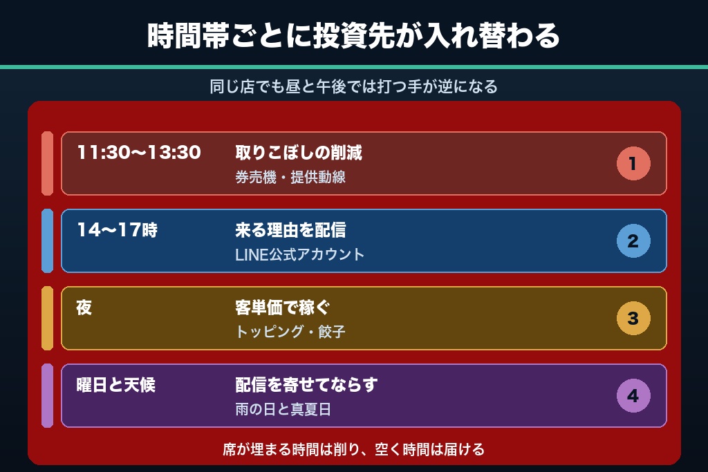 第2章 時間帯で変わるラーメン屋の集客の打ち手|ピークとアイドルタイムは投資先が真逆