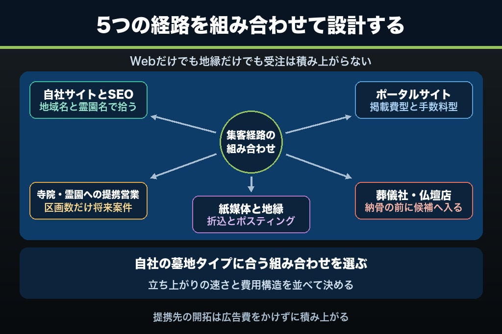 第6章 石材店の集客経路を5つに分けて設計する｜Web・ポータル・寺院・葬儀社・地縁