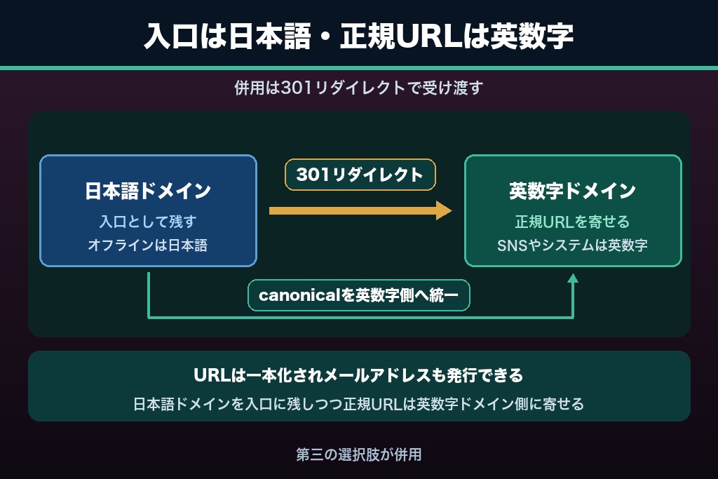 8-2. 英数字ドメインを併用してリダイレクトで解決するケース