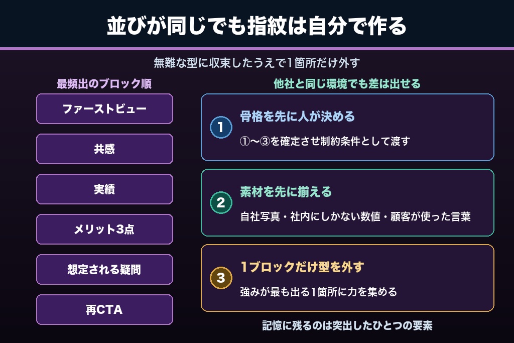 第4章 AI生成LPが「どこかで見た顔」になる仕組みと、同質化を外す3つの手当て
