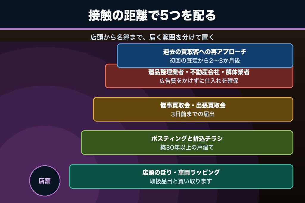 第5章 高齢層と大型品の仕入れを逃さないオフライン集客5選｜古物商の地域戦略