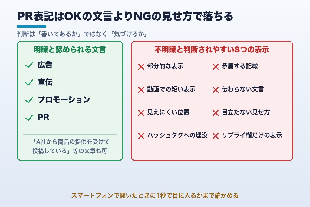 第5章 インフルエンサー投稿のPR表記｜ステマ規制でOKな文言・NGな表示8つとSNS別の開示機能