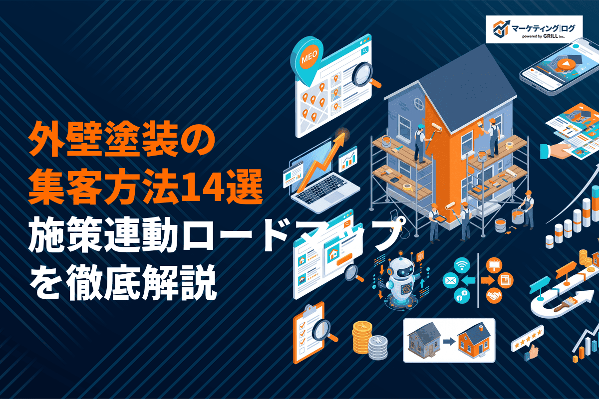 【問い合わせ倍増】外壁塗装の効果的な集客方法14選！施策連動ロードマップまで徹底解説