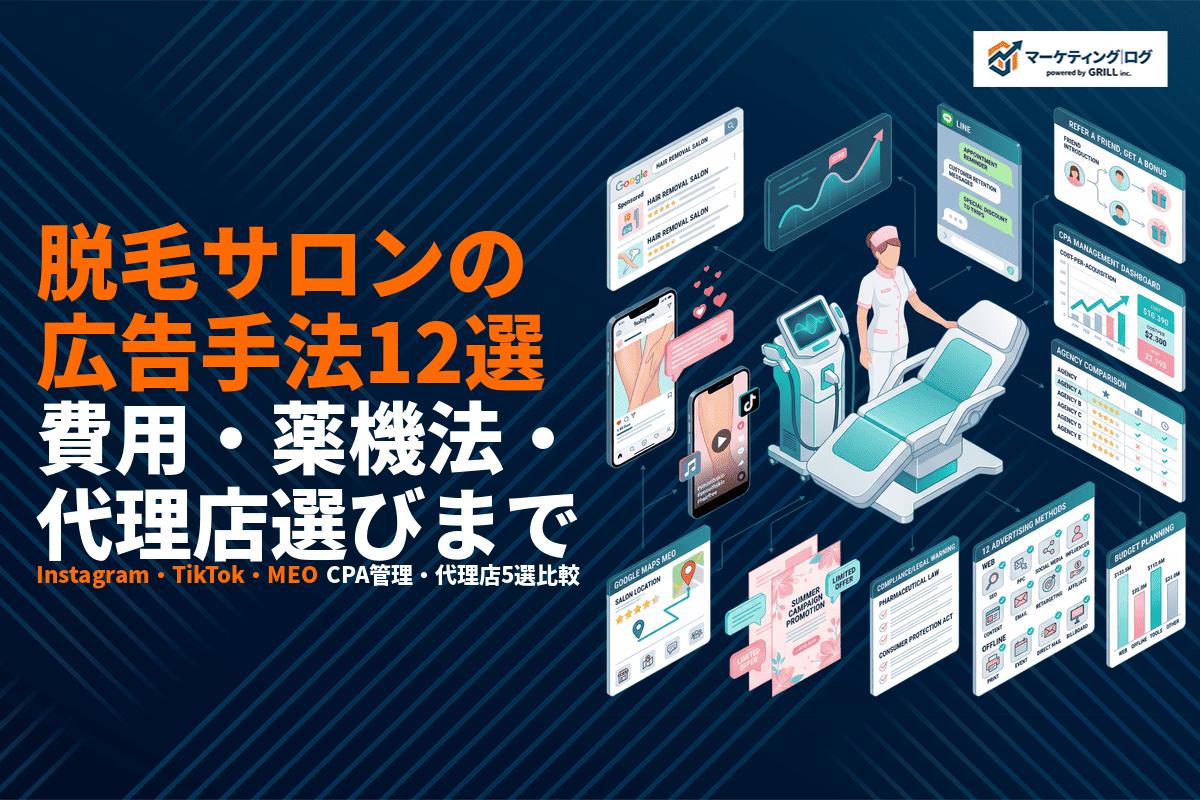 脱毛サロンがやるべきおすすめ広告手法12選！費用・薬機法・代理店選びまで成功のコツを徹底解説