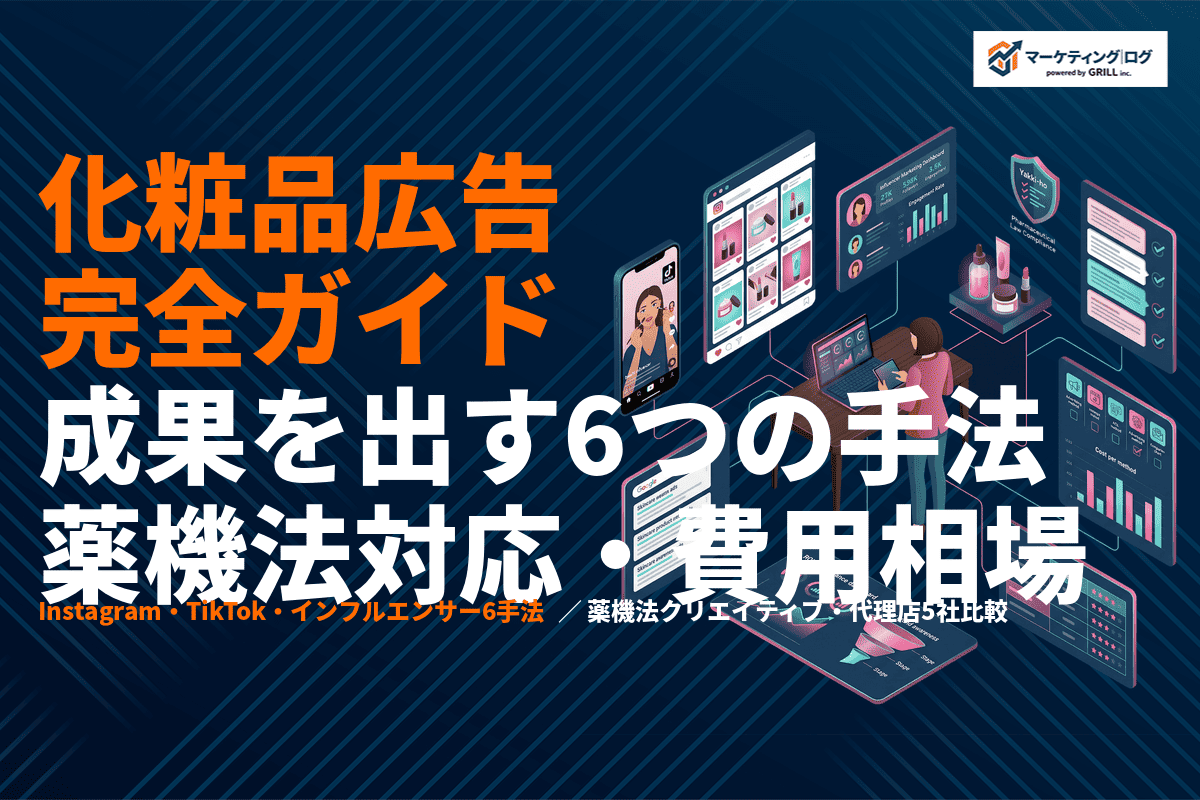 化粧品・コスメの広告施策完全ガイド！成果を出す6つの手法・薬機法対応・費用相場を徹底解説