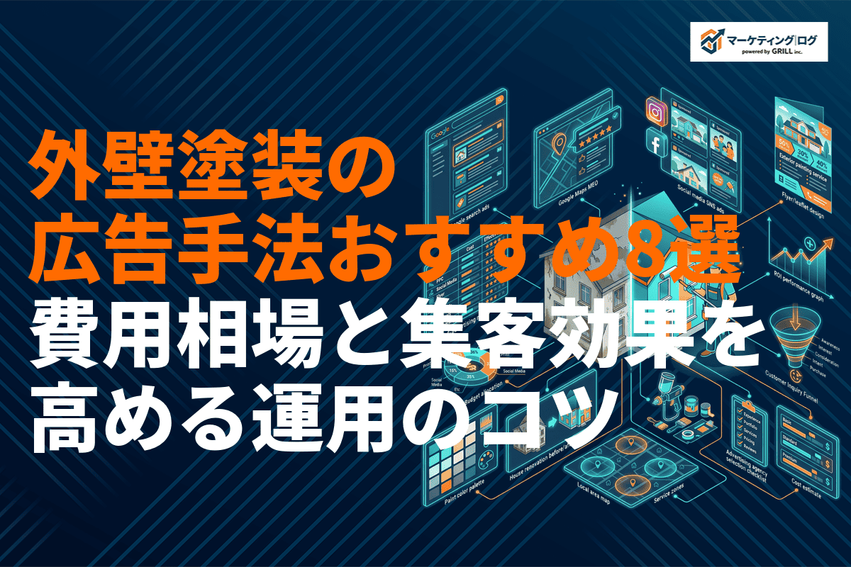外壁塗装業者がやるべき広告手法おすすめ8選！費用相場と集客効果を高める運用のコツを解説！