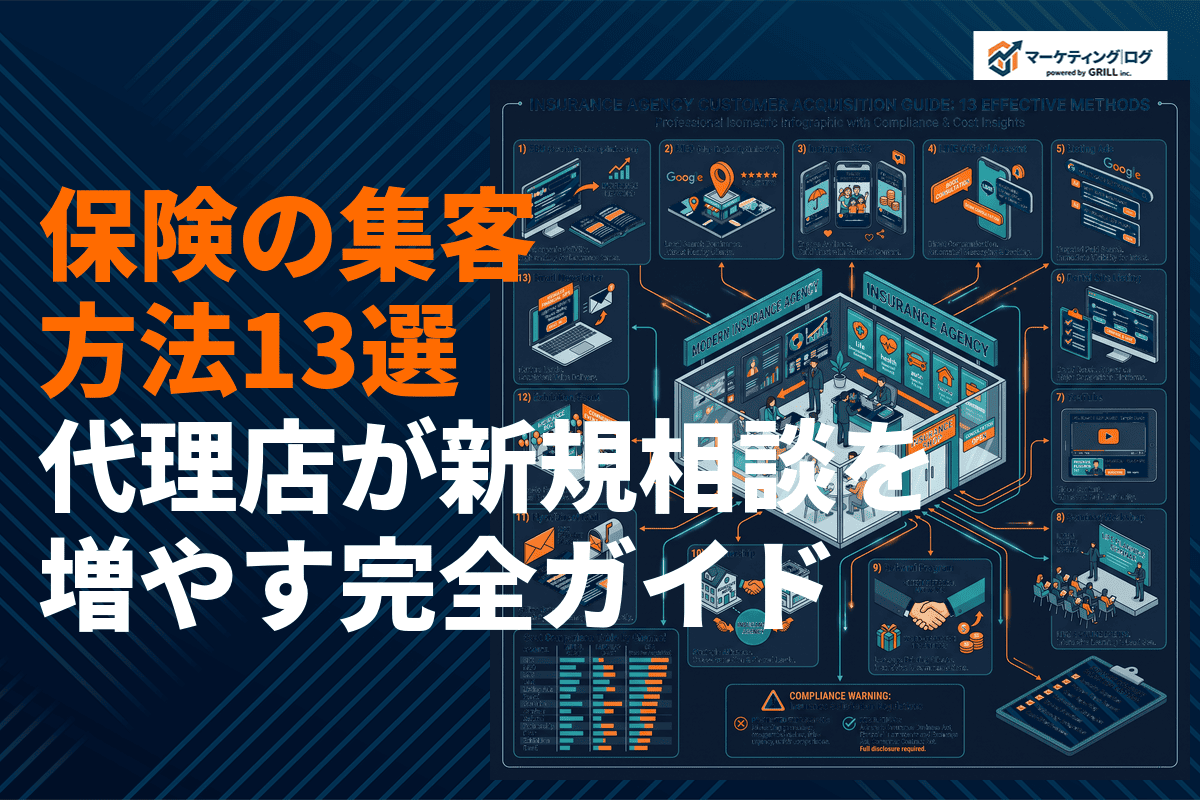 保険会社がやるべき効果的な集客方法13選！代理店・保険ショップが新規相談を増やす完全ガイド